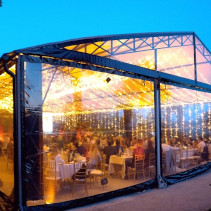 Barnum sur jardin suspendu face au Mont Saint Michel
